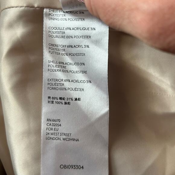 Anthropologie Leona Faux Fur Coat Women's Small Jacket Cozy White Blue Brown - Picture 8 of 9